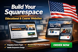 build squarespace educational and online course websites