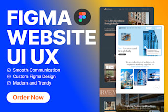 design modern responsive figma website UI UX, figma landing page
