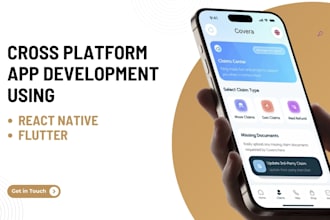 be flutter developer ,react native app developer for cross platform app creation