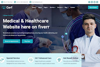 healthcare website, medical website, dentist website, doctor and clinic website