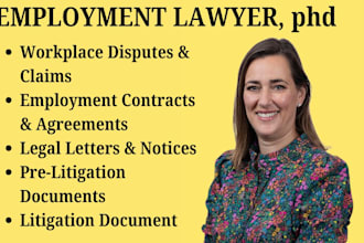 be your employment lawyer for wrongful termination, harassment, discrimination