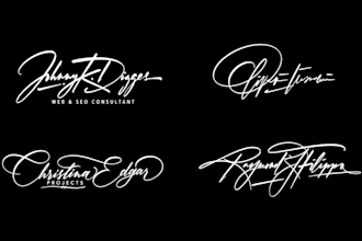 design fast signature, handwriting, scripted, cursive logo