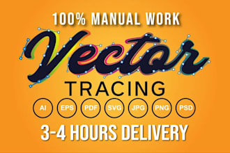 manually vector trace logo, image to ai, eps, svg