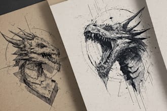 unique tattoo sketch for you