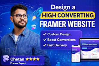 convert figma to framer responsive website with animations