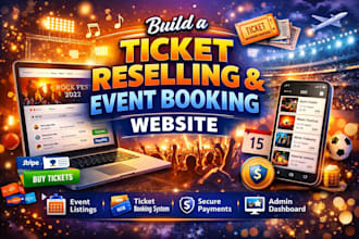 build a reselling website ticket website with booking and event listing