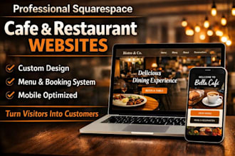 squarespace restaurant website cafe website menu booking website