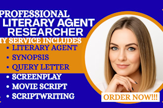 do literary agent research, book proposal writing and agent query submission