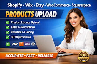 do shopify wix etsy woocommerce squarespace products upload