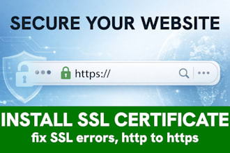install SSL certificate, fix SSL, http to https errors