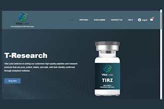 build peptide website supplement website peptide shopify store sarms website