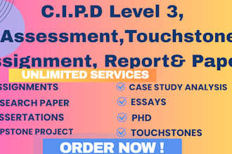 write essay, cipd level 3, 5, 7 assessment, touchstones, assignment, HR report