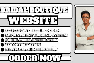 bridal boutique website, wedding dress boutique website, bridal salon website