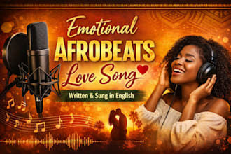 write and record an original afrobeats love song in english