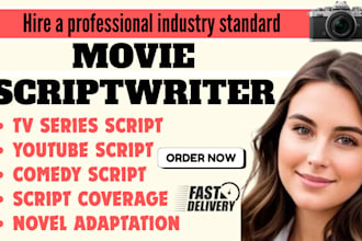 write moviescript format and edit screenplay TV pilot screen writer feature film