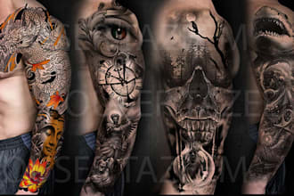 design realistic tattoo for you in your budget