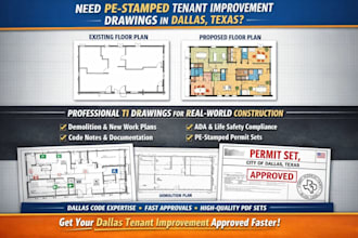 prepare stamped tenant improvement drawings in dallas texas