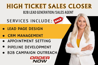 be sales representative sales closer sdr sales agent lead generation b2b leads