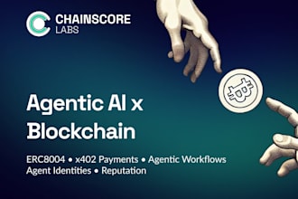 develop ai x blockchain app, erc8004, x402, agentic web3, crypto bots, wallets