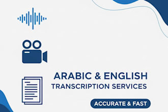 transcribe audios and videos in arabic and english