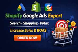manage shopify google ads adwords gmc PPC search display pmax gmc setup display