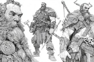 draw a pen and ink illustration
