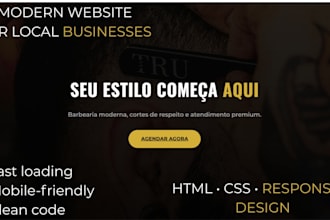 create a modern website for barbershops and local businesses
