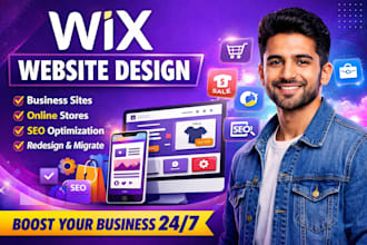 design and develop wix website, redesign and professional wix business website