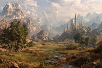 do fantasy background and landscape