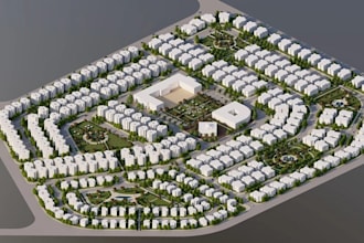 remodel urbanization master plan,zoning layout, site planning,real estate render