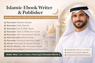professionally write ramadan kareem islamic ebook guides on any topic