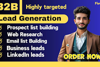 build b2b lead generation, email list building for potential sales