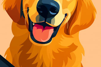 draw your cat, dog, or any pet into cartoon portrait