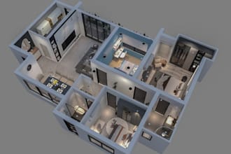 do 2d, 3d architectural floor plans in floorplanner, autocad, 5d planner
