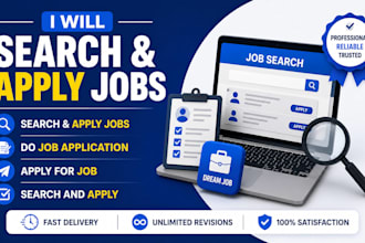 be search and apply jobs, do job application, apply for job, search and apply