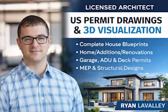city permit blueprints architect for house plans adu garage deck patio shed
