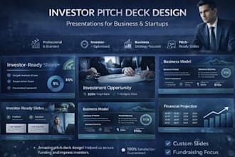 design investor pitch deck powerpoint presentation design digital brochure