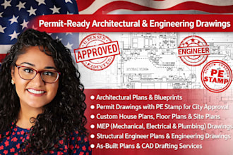 review, do pe stamp and architectural stamp, structural drawing, mep, floor plan