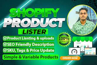 be your shopify virtual assistant and product lister
