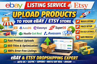 list products to your ebay etsy via autods easync superds hustle got real avasam