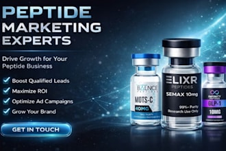 run paid marketing campaigns for peptide startups to grow sales