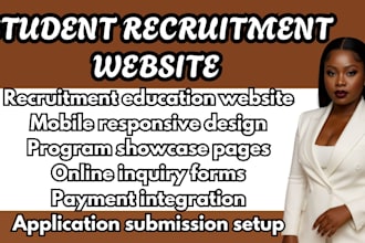 design student recruitment website education website school site enrollment site