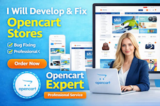 develop opencart fix opencart ecommerce bugs website optimization professionally