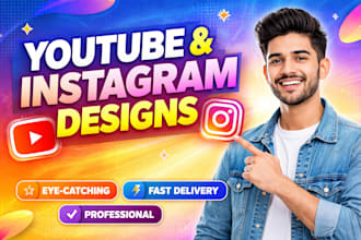eye catching youtube thumbnails instagram graphics