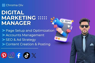 be your social media marketing manager and content creator