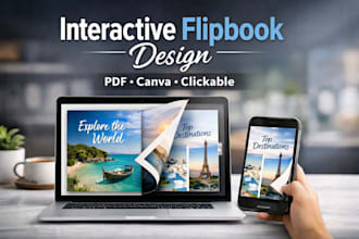 design a professional interactive flipbook ebook or digital magazine