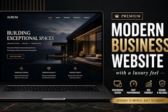 design a modern business website with a luxury feel