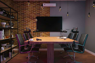 design 3d podcast room, 3d studio room, 3d podcast studio, 3d talk show design