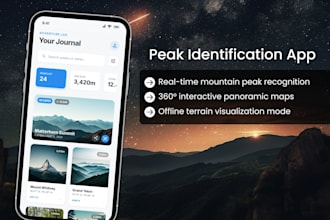 create an ar mountain identification app like peakfinder