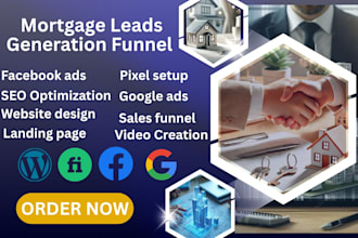 create mortgage lead generation funnel, landing page, refinance pre approval web